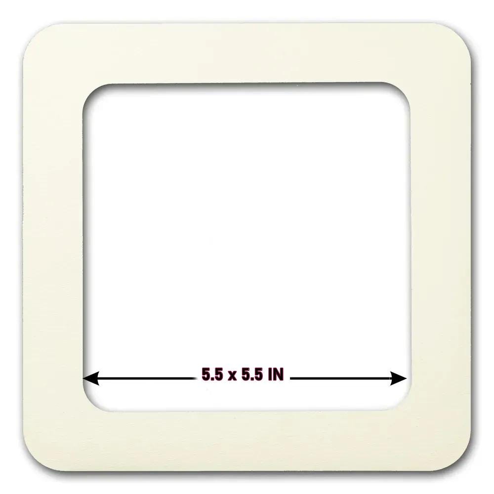 Plywood Embroidery Hoop with Magnetic Holders (5.5x5.5 IN), beige, plain, hand-painted