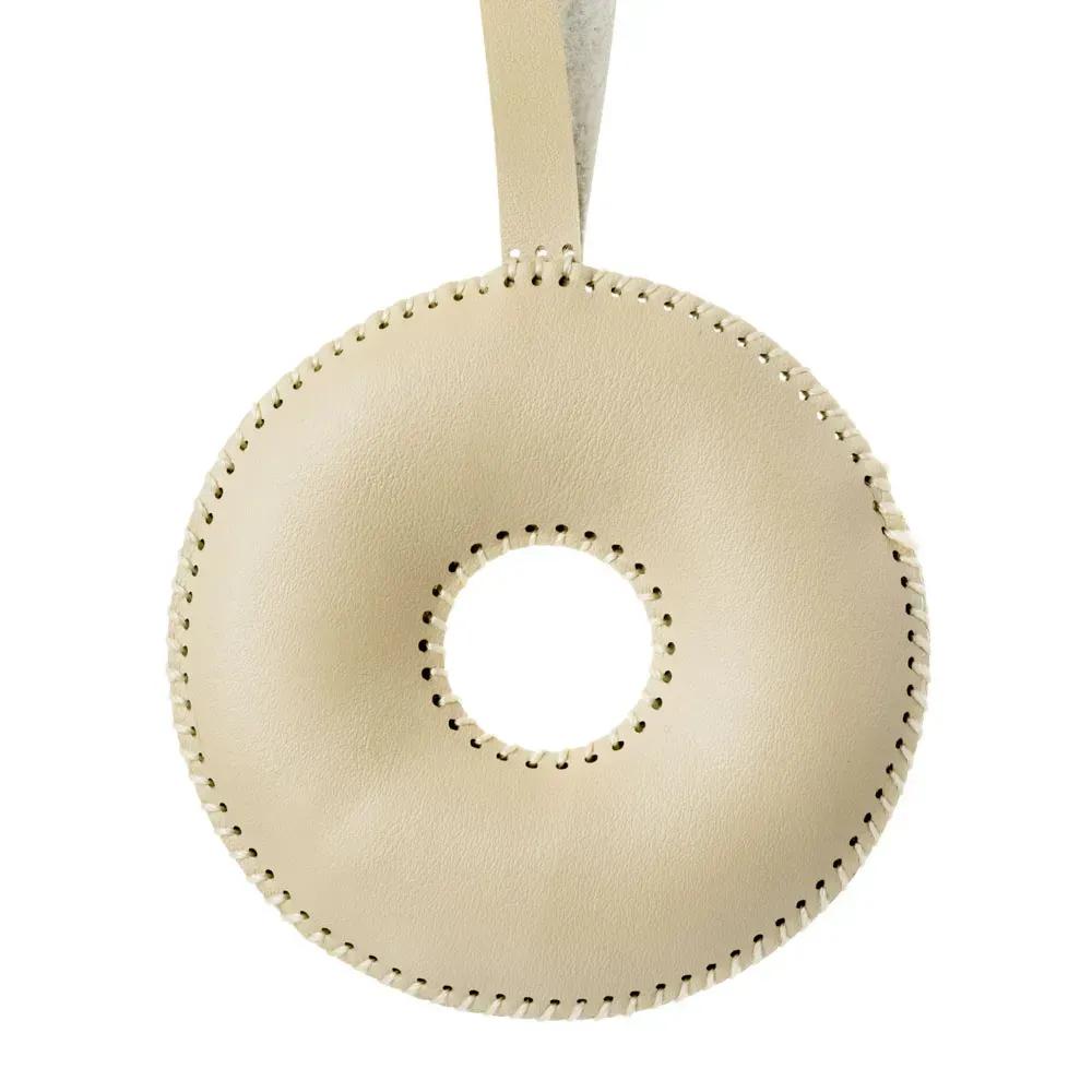 Beads embroidery kit on artificial leather "Donut with Glaze" (double-sided) FLBB-173 St.Beige