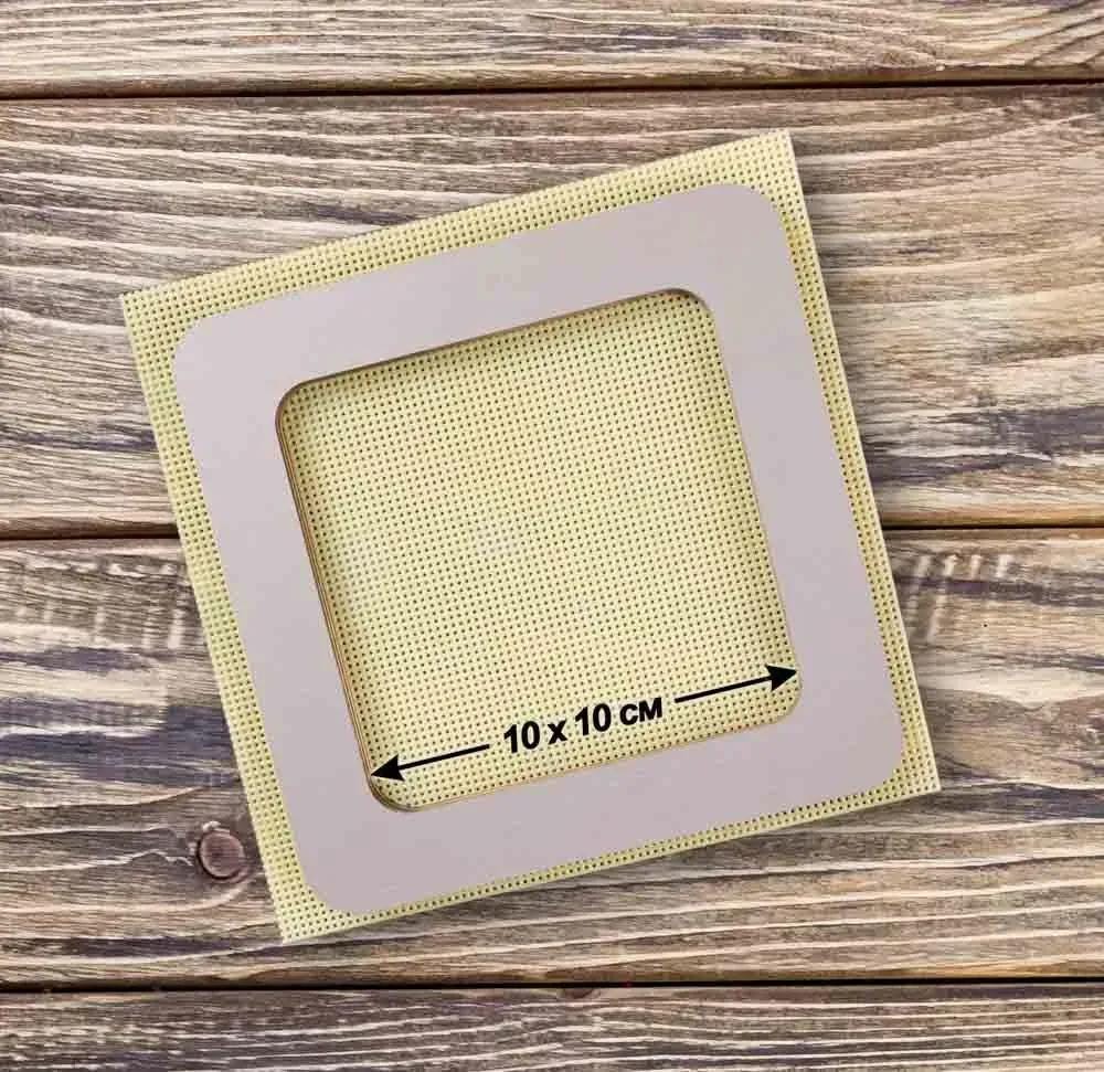 Plywood Embroidery Hoop with Magnetic Holders (4x4 IN), plain, hand-painted