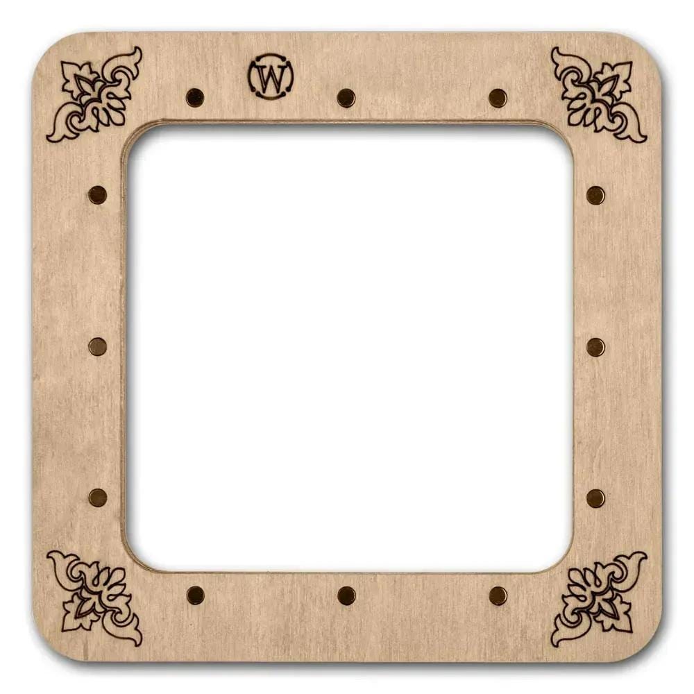 Plywood Embroidery Hoop with Magnetic Holders (4x4 IN), plain, hand-painted