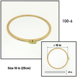 Wood Embroidery Hoop: Nurge 10", H 0.35 in big size