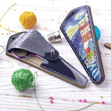 DIY Faux Leather Scissor Case Kit with Cross stitch Lighthouse