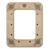Vertical Plywood Embroidery Hoop with Magnetic Holders (2.5x3.5 IN), plain, hand-painted