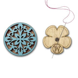 Magnetic needle holder from plywood, 3.5*3.5 cm, MH-109 ( 1 Item)