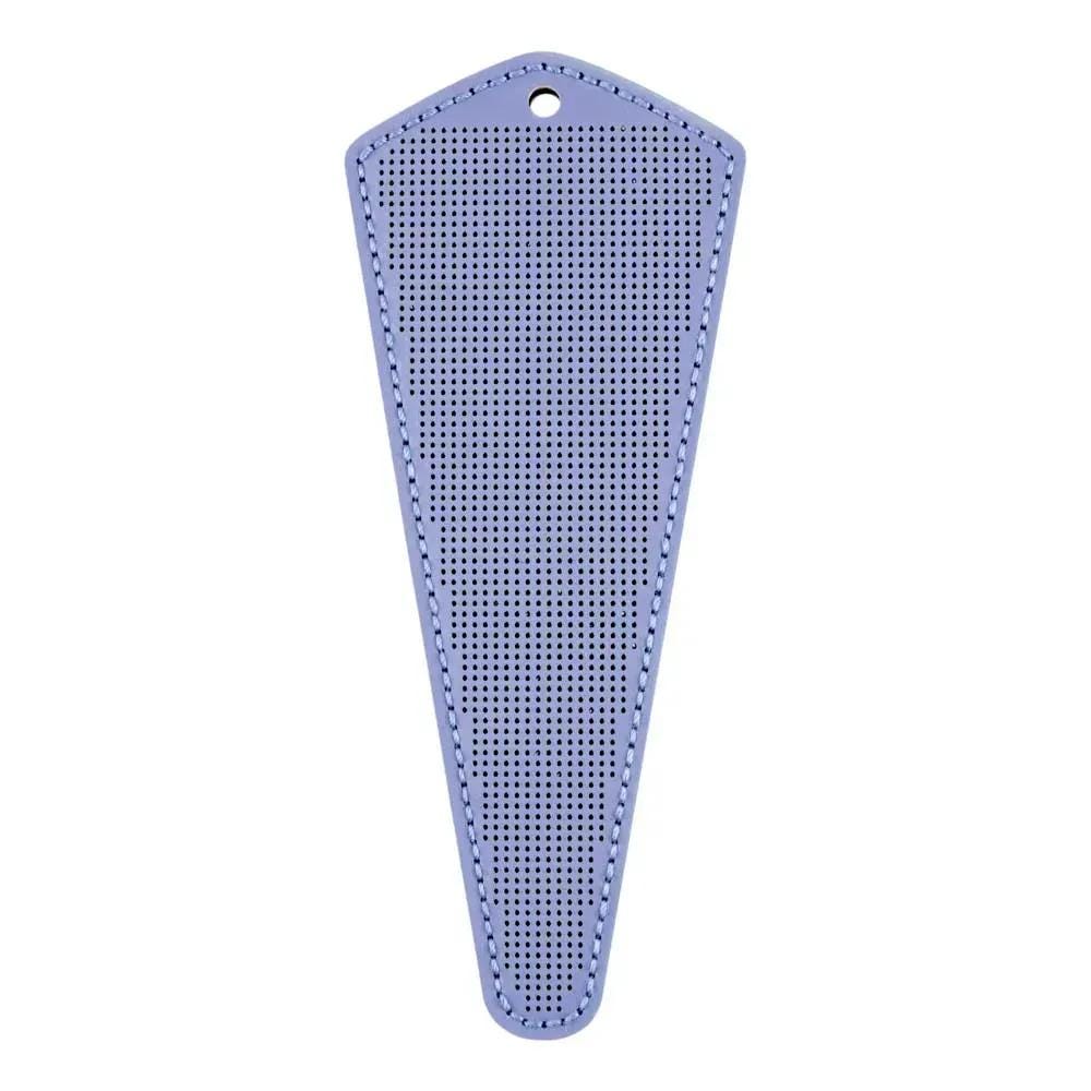 DIY Faux Leather Scissor Case perforated workpiece light blue