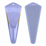 DIY Faux Leather Scissor Case perforated workpiece light blue