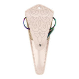 DIY Faux Leather Scissor Case perforated workpiece pink