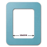 Vertical Blue Plywood Embroidery Hoop with Magnetic Holders (2.5x3.5 IN), plain, hand-painted