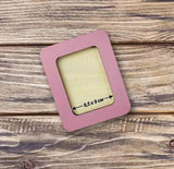 Vertical Pink Plywood Embroidery Hoop with Magnetic Holders (2.5x3.5 IN), plain, hand-painted
