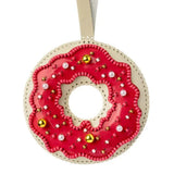 Beads embroidery kit on artificial leather "Donut with Glaze" (double-sided) FLBB-173 St.Beige