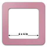 Plywood Embroidery Hoop with Magnetic Holders (4x4 IN), pastel pink, plain, hand-painted