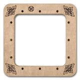 Plywood Embroidery Hoop with Magnetic Holders (4x4 IN), pastel pink, plain, hand-painted