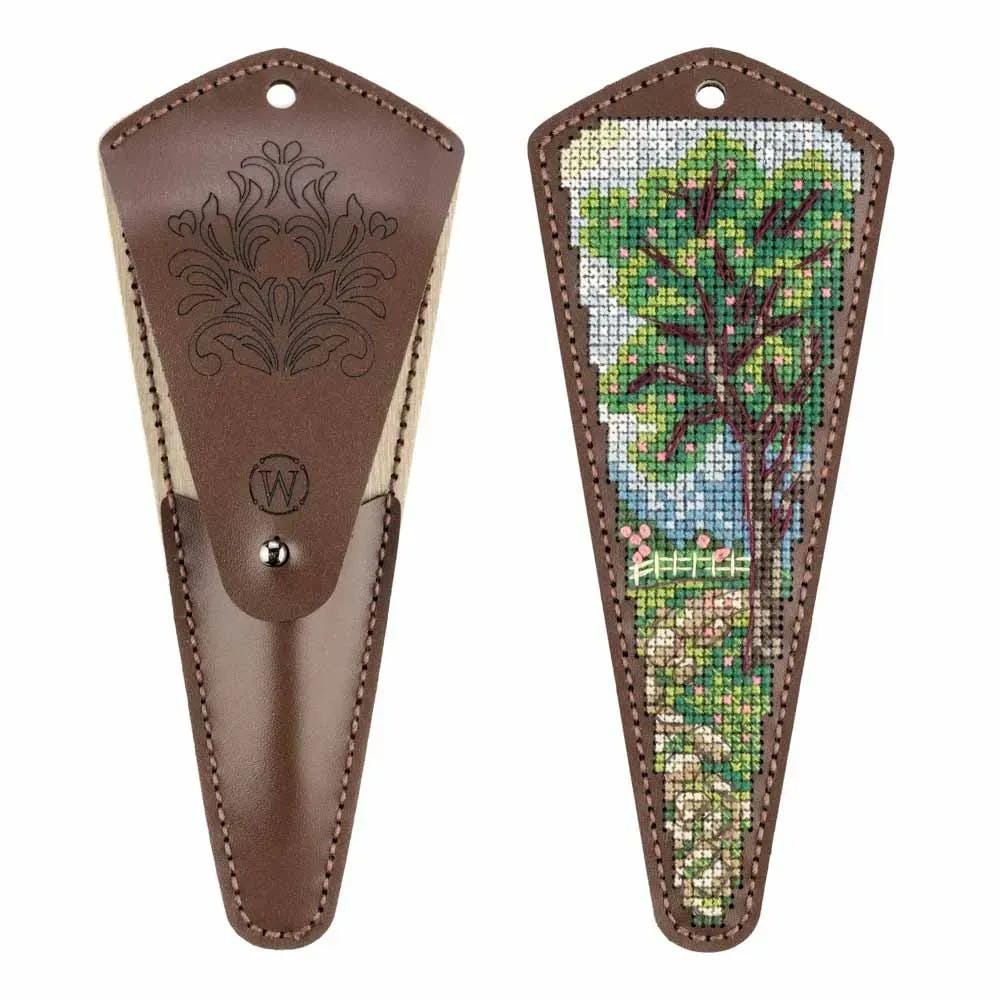 DIY Faux Leather Scissor Case Kit: Big Tree Embroidery