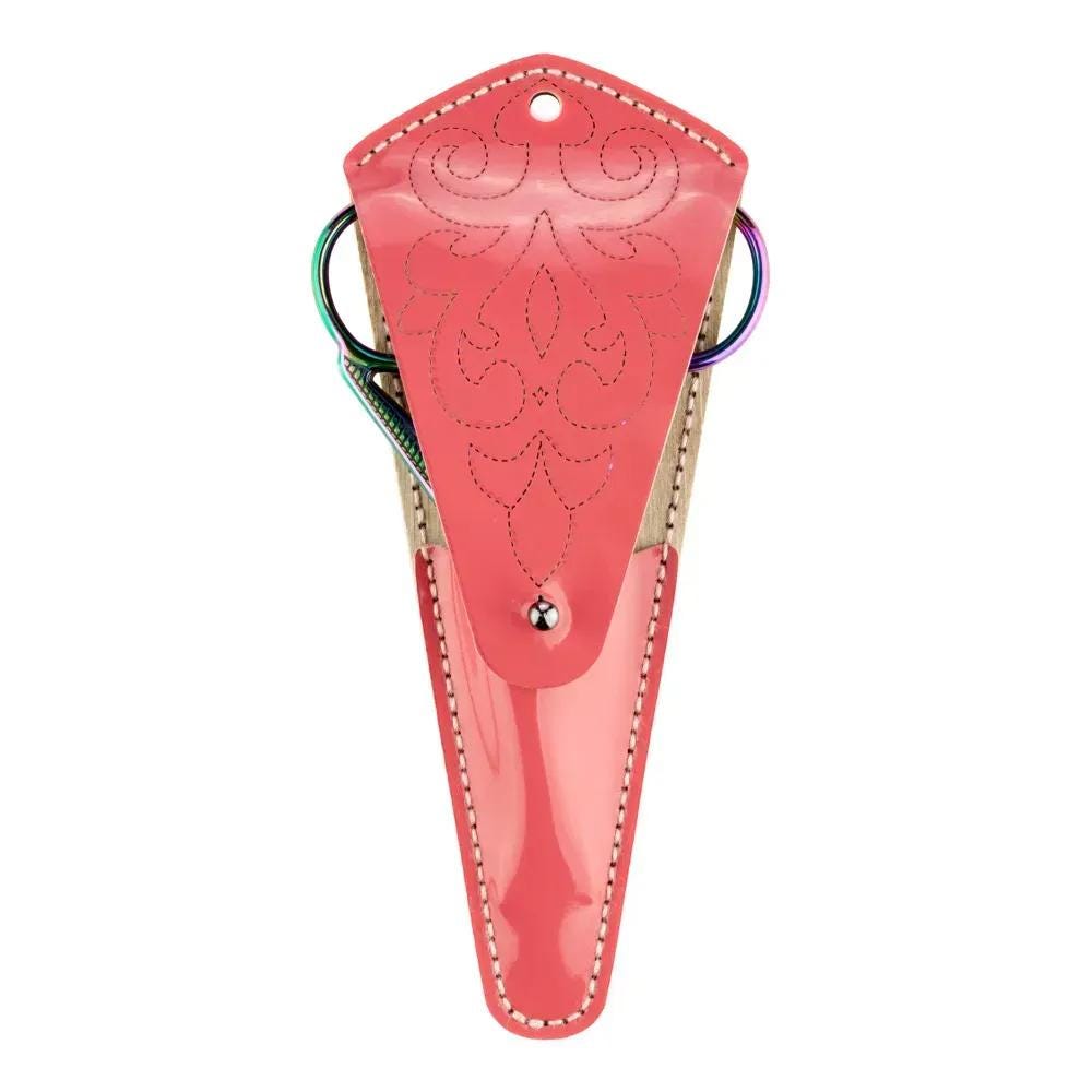 DIY Faux Leather Scissor Case Kit with Cross stitch Heron
