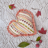 Autumn Heart Cross Stitch Kit X-392, Zweigart Cashel 28ct Hand Dyed Floss Miyuki Toho Beads