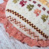 Autumn Heart Cross Stitch Kit X-392, Zweigart Cashel 28ct Hand Dyed Floss Miyuki Toho Beads