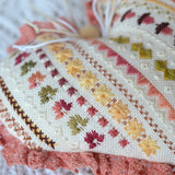 Autumn Heart Cross Stitch Kit X-392, Zweigart Cashel 28ct Hand Dyed Floss Miyuki Toho Beads