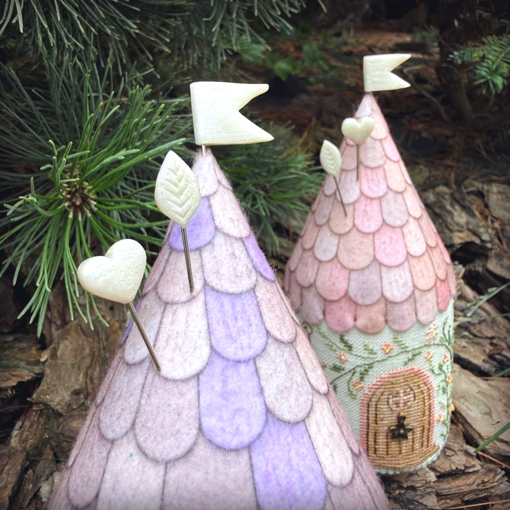 Rose and Mallow Fairy House 3D Cross Stitch Kit, 3D Village House, 28 ct Linen Tela artis x-804