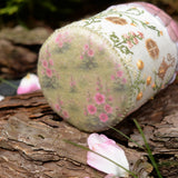 Rose and Mallow Fairy House 3D Cross Stitch Kit, 3D Village House, 28 ct Linen Tela artis x-804